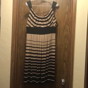Black and Tan Striped Dress